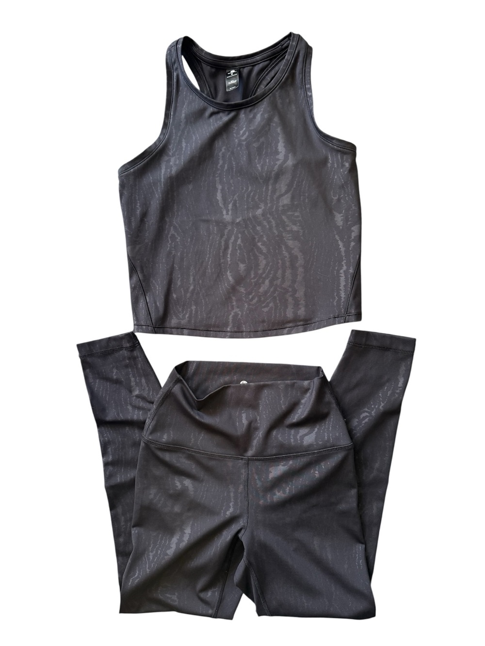 ✨2 PC SET✨ 90 Degree By Reflex Black‎ Zebra Print Tank & High-Waist Leggings Set
